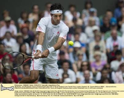 26.06.2012. The Wimbledon Tennis Championships 2012 held at The All England Lawn Tennis Club, London, England, UK. Thomaz Bellucci (BRA) - xDuncanxGrovex  ActionPlus17732