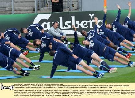 Cesare PRANDELLI (ITA) Cracovia 26 06 2012 Training der italienischen Nationalmannschaft allexsabba