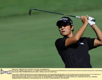 June 26, 2012 - Bethesda, Maryland, U.S. - K.T. KIM of South Korea during practice day at the AT&T National at Congressional Country Club. PGA Golf Herren 2012 - AT&T National - Practice Day - ZUMAcn4