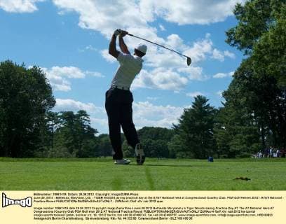 June 26, 2012 - Bethesda, Maryland, U.S. - TIGER WOODS during practice day at the AT&T National held at Congressional Country Club. PGA Golf Herren 2012 - AT&T National - Practice Round - ZUMAcn4