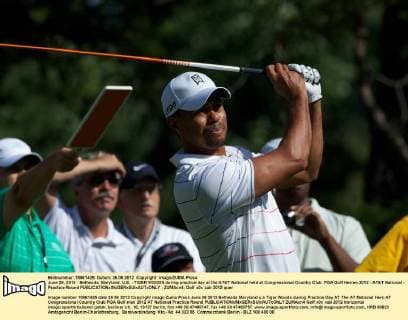 June 26, 2012 - Bethesda, Maryland, U.S. - TIGER WOODS during practice day at the AT&T National held at Congressional Country Club. PGA Golf Herren 2012 - AT&T National - Practice Round - ZUMAcn4