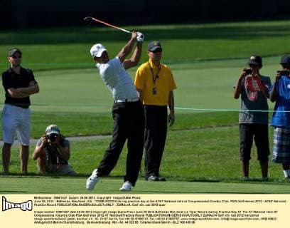 June 26, 2012 - Bethesda, Maryland, U.S. - TIGER WOODS during practice day at the AT&T National held at Congressional Country Club. PGA Golf Herren 2012 - AT&T National - Practice Round - ZUMAcn4