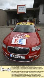 Skoda als neuer Wagen der Rennleitung anlässlich des Starts zur Tour de France in Lüttich xPhotoNewsxPanoramicx 
