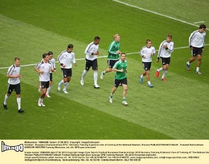 Football - European Championships 2012 - Germany Training A general view of training at the National Stadium, Warsaw 