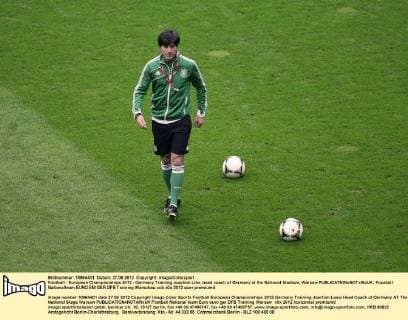 Football - European Championships 2012 - Germany Training Joachim Löw, head coach of Germany at the National Stadium, Warsaw 
