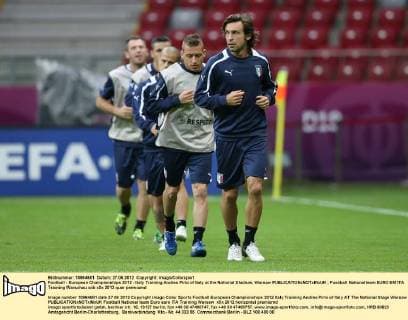 Football - European Championships 2012 - Italy Training Andrea Pirlo of Italy at the National Stadium, Warsaw 