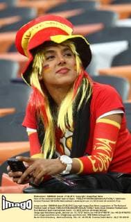 Fans of the national football team of Spain. 