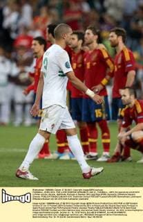FUSSBALL - EURO 2012, POR vs ESP DONETSK,UKRAINE,27.JUN.12 - FUSSBALL - UEFA Europameisterschaft 2012 in Polen und der Ukraine, Halbfinale, Portugal vs Spanien. Bild zeigt Pepe (POR). Keywords: Elfmeterschiessen, Elfmeter. 