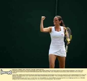 28.06.2012 The All England Lawn Tennis and Croquet Club. London, England. Roberta Vinci during the game at The Championships Wimblendon, Lawn Tennis Club - London xMartinxSerasxLimax  ActionPlus17888