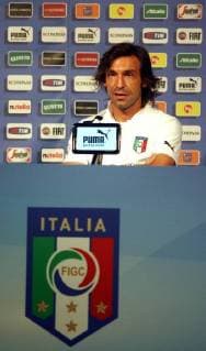 ANDREA PIRLO Members of Italy team at a press conference before the semi-final match vs. Italy on June 26, 2012 in Cracow, Poland.  EN_01035511_0003