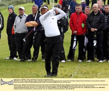 28.06.2012. County Antrim, Northern Ireland. Thongchai Jaidee of Thailand during the first round of the Irish Open at Royal Portrush Golf Club in County Antrim, Northern Ireland xianxbinesx  ActionPlus11296844