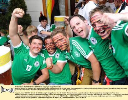 28.06.2012 Warsaw. German fans before the European Championship Semi Final game. xAnthonyxStanleyx  ActionPlus18055