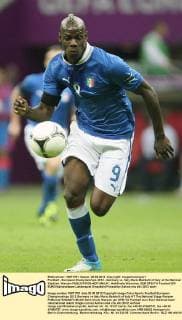 Football - European Championships 2012 - Germany vs. Italy Mario Balotelli of Italy at the National Stadium, Warsaw 