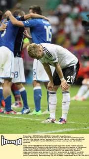 Football - European Championships 2012 - Germany vs. Italy Marco Reus of Germany looks dejected at the National Stadium, Warsaw 