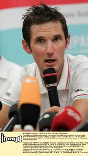 Frank SCHLECK (Radioshack Nissan Trek) bei der Pressekonferenz Radsport Tour de France 2012 28.06.2012 Pressekonferenz Radioshack-Nissan Trek Foto: Ben Majerus