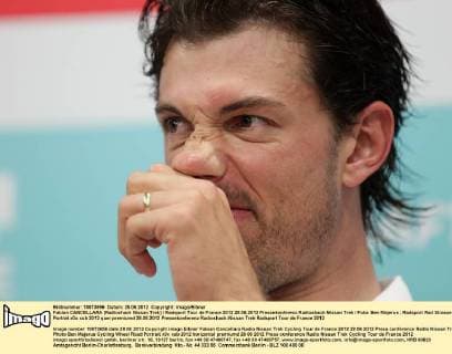 Fabian CANCELLARA (Radioshack Nissan Trek) Radsport Tour de France 2012 28.06.2012 Pressekonferenz Radioshack-Nissan Trek Foto: Ben Majerus