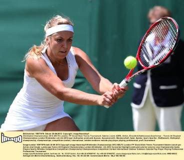 Wimbledon Championships 2012 AELTC,London, ITF Grand Slam Tennis Tournament, Sabine Lisicki (GER), Aktion,,Einzelbild,Halbkoerper,Querformat,