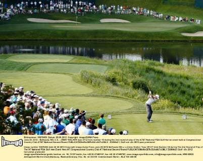 June 29, 2012 - Bethesda, MD, U.S. - JIMMY WALKER tees off at hole number 10 during the 2nd round of play of the AT&T National PGA Golf Herren event held at Congressional Country Club AT&T National Second Round - ZUMAb21