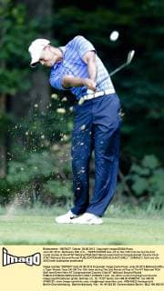 June 29, 2012 - Bethesda, MD, U.S. - TIGER WOODS tees off on the 13th hole during the 2nd round of play of the AT&T National PGA Golf Herren event held at Congressional Country Club AT&T National Second Round - ZUMAb21