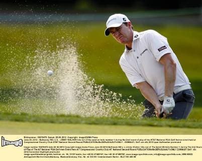 June 29, 2012 - Bethesda, MD, U.S. - JIMMY WALKER hits out of the sand on hole number 1 during the 2nd round of play of the AT&T National PGA Golf Herren event held at Congressional Country Club AT&T National Second Round - ZUMAb21