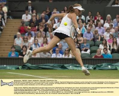 29.06.2012 The All England Lawn Tennis and Croquet Club. London, England. Agnieszka Radwanska of Poland in action during third round at Wimbledon Tennis Championships at The All England Lawn Tennis and Croquet Club. London, England, UK xNigelxWaldronx  ActionPlus20252556
