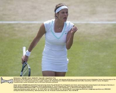 30.06.2012 The All England Lawn Tennis and Croquet Club. London, England. Julie Goerges of Germany in action during third round at Wimbledon Tennis Championships at The All England Lawn Tennis and Croquet Club. London, England, UK xNigelxWaldronx  ActionPlus11297577