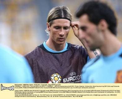 FUSSBALL - EURO 2012, Training KIEW, 30.JUN.12 - FUSSBALL - UEFA Europameisterschaft 2012, Finale, Spanien, Vorberichte, Abschlusstraining ESP. Bild zeigt Fernando Torres (ESP). 