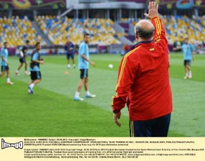 30.06.2012, EURO 2012, FOOTBALL EUROPEAN CHAMPIONSHIP, SPAIN NATIONAL TEAM TRAINING IN KIEV; VICENTE DEL BOSQUE (ESP),  30062012toja110