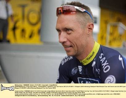 SORENSEN Nicki (Team Saxo Bank - Tinkoff Bank) Radsport Tour de France 2012 01.07.2012 1. Etappe Lüttich-Seraing