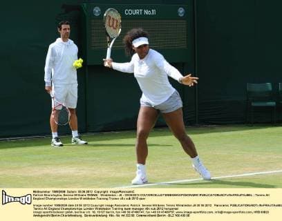 Patrick Mouratoglou, Serena Williams TENNIS : Wimbledon - J6 - 30 06 2012 COUVERCELLE TENNISMAG PANORAMIC 