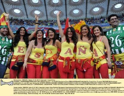 FUSSBALL EUROPAMEISTERSCHAFT 2012 FINALE Spanien - 01.07.2012 Spanische Fans 