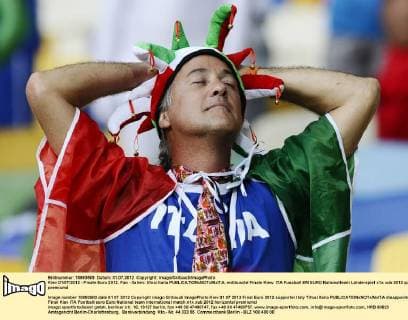 Kiev 01 07 2012 - Finale Euro 2012, Fan - Italien: tifosi Italia 