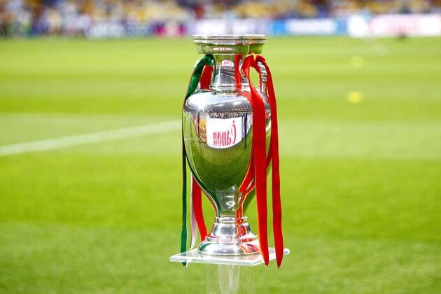 General view of the Euro 2012 trophy..Euro 2012 Final, Spain v Italy at the Olympic Stadium, Kiev, Ukraine on the 1st July 2012. EDITORIAL USE ONLY. No use with unauthorised audio, video, data, fixture lists, club league logos or live services. Online in-match use limited to 120 images, no video emulation. No use in betting, games or single club league player publications.