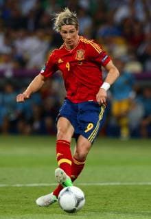 FUSSBALL - EURO 2012, ESP vs ITA KIEW,UKRAINE,01.JUL.12 - FUSSBALL - UEFA Europameisterschaft 2012 in Polen und der Ukraine, Finale, Spanien vs Italien. Bild zeigt Fernando Torres (ESP). 