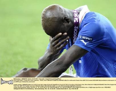 Kiev 01 07 2012 - Finale Euro 2012, Spanien - Italien: Mario Balotelli 