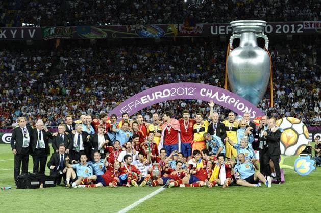 Kiev 01 07 2012 - Finale Euro 2012, Spanien - Italien: Europameister Spanien 