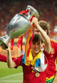 Fussball Kiew 01.07.2012 Europameisterschaften Finale Spanien (ESP) - Italien (ITA) 4:0 Spanien ist Europameister David Silva (Spanien, No.21)