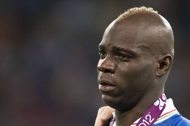 Mario Balotelli (ITA), JULY 1, 2012 - Football Soccer : Mario Balotelli of Italy cries after the UEFA EURO 2012 Final match between Spain 4-0 Italy at Olympic Stadium in Kiev, Ukraine.  ( ptmb031782)