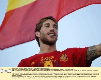 02.07.2012. Sergio Ramos during Tour of Madrid of the Spanish football team to celebrate their victory in Euro 2012 july 2012.  (20189393)