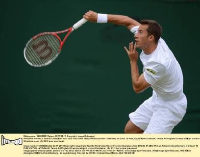 Wimbledon Week 2; Tennis Championships 2012 03 07 2012 Philipp Kohlschreiber - Germany on court 12 