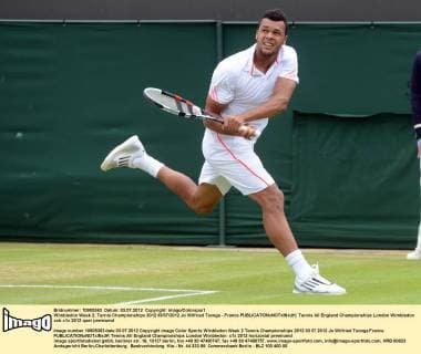 Wimbledon Week 2; Tennis Championships 2012 03 07 2012 Jo Wilfried Tsonga - France 