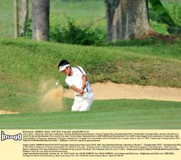 July 4, 2012 - Pasuruan, East Java, Indonesia - George Gandranata (Indonesia) in round 1 Taman Dayu Championship 2012..Taman Dayu Championship, which is the fifth of a record 12 Asian Development Tour events this year..Taman Dayu Championship is US$75,000 Asian Development Tour (ADT) event staged at the panoramic Taman Dayu Golf Club and Resort, Pasuruan, Indonesia..This year, followed by 114 golfer from around the world. Diveided into 4 rounds, start at July 4-7, 2012. Taman Dayu Championship 2012 - ZUMAp11
