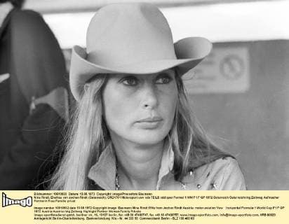 Motorsport, Formel 1, Ehefrauen der Ikonen - Archivbilder Nina Rindt, Ehefrau von Jochen Rindt (Österreich)
