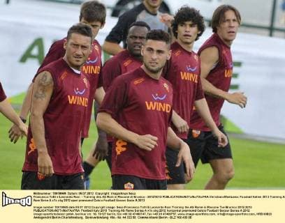 Francesco Totti e Leonardo Rosi - Training des AS Rom in Riscone di Brunico - 2012 2013 ChristianxMantuano