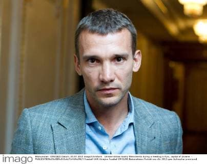 Ukraine striker Andriy Shevchenko during a meeting in Kyiv, capital of Ukraine - 