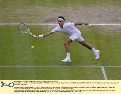 Week 2 Wimbledon Tennis Championships 2012 06 07 2012 - Mens Semifinal. Roger Federer - Sui 