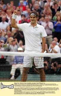 TENNIS - ATP, Wimbledon 2012 LONDON,ENGLAND,06.JUL.12 - TENNIS - ATP Tennis Herren World Tour, Wimbledon 2012, Grand Slam. Bild zeigt den Jubel von Roger Federer (SUI). 