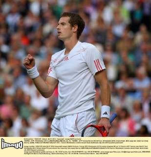 TENNIS - ATP, Wimbledon 2012 LONDON,ENGLAND,06.JUL.12 - TENNIS - ATP Tennis Herren World Tour, Wimbledon 2012, Grand Slam. Bild zeigt den Jubel von Andy Murray (GBR). 
