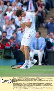 TENNIS - ATP, Wimbledon 2012 LONDON,ENGLAND,06.JUL.12 - TENNIS - ATP Tennis Herren World Tour, Wimbledon 2012, Grand Slam. Bild zeigt den Jubel von Andy Murray (GBR). 