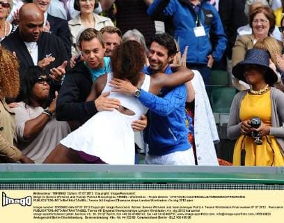 Siegerin Serena Williams and Trainer Patrick Mouratoglou TENNIS : Wimbledon - Finale Damen - 07 07 2012 COUVERCELLE TENNISMAG PANORAMIC 